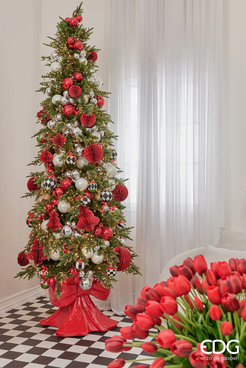 EDG Enzo De Gasperi Baumständer Weihnachtsbaum Fichte Schleife H 57 cm B 50 cm T 50 cm Rot