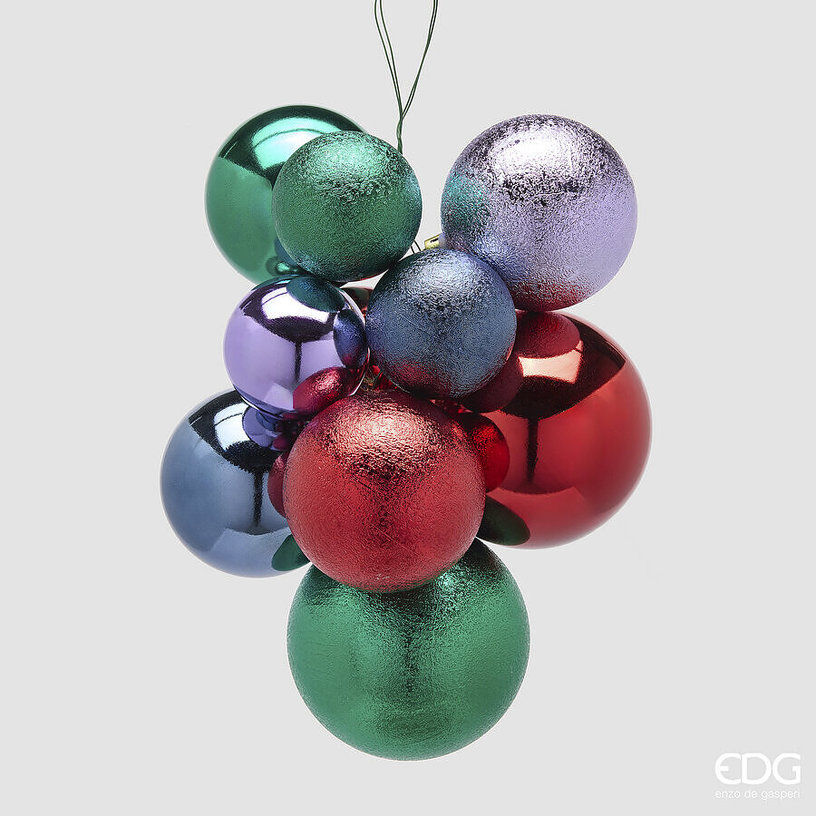 EDG Enzo De Gasperi Weihnachtsschmuck Traube 10 Stk. Groove Mix - Modell 1