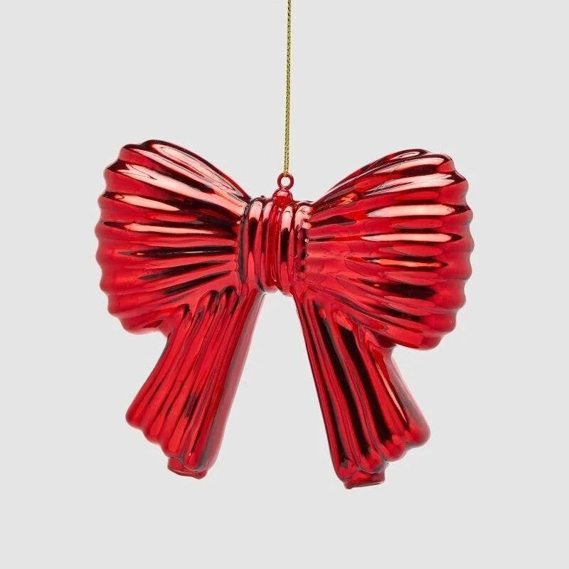 EDG Enzo De Gasperi Weihnachtsschleife Rot H11xB13 cm – Christbaumschmuck