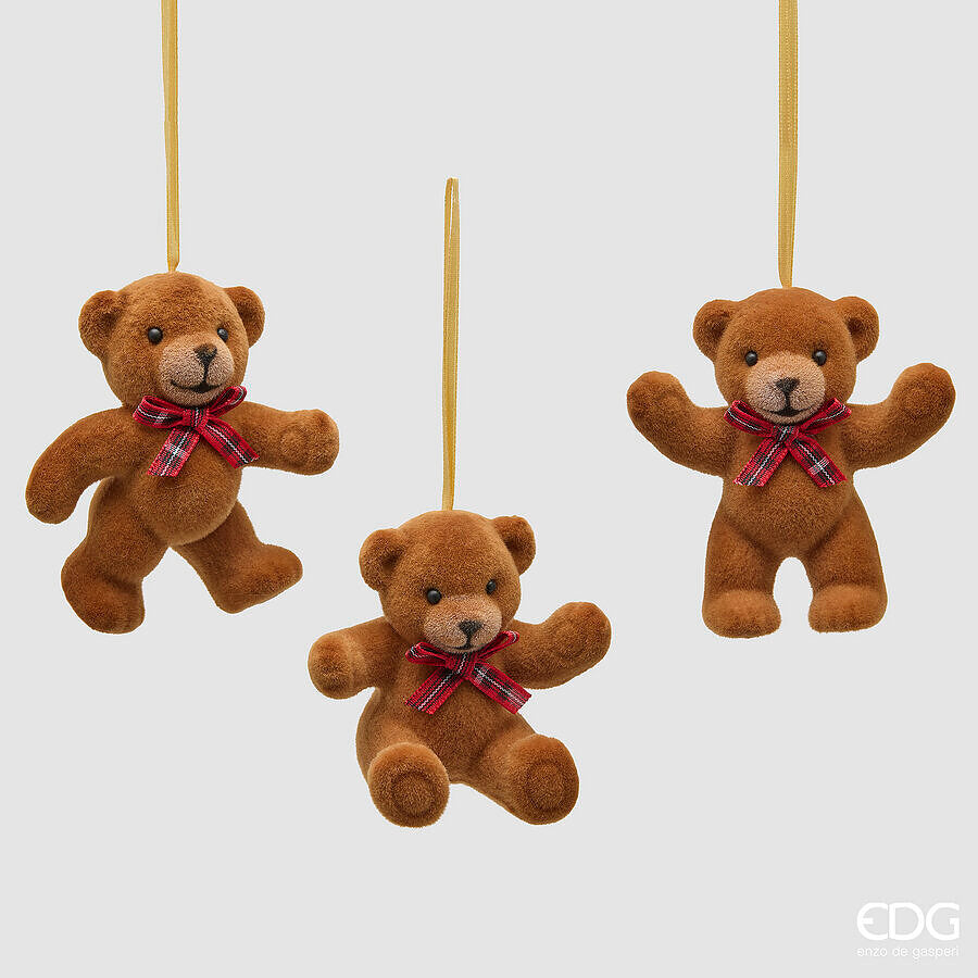 EDG Enzo De Gasperi Weihnachtsschmuck Bär Brown H9,5 cm – 1 Stk. sortiert Weihnachtsdeko