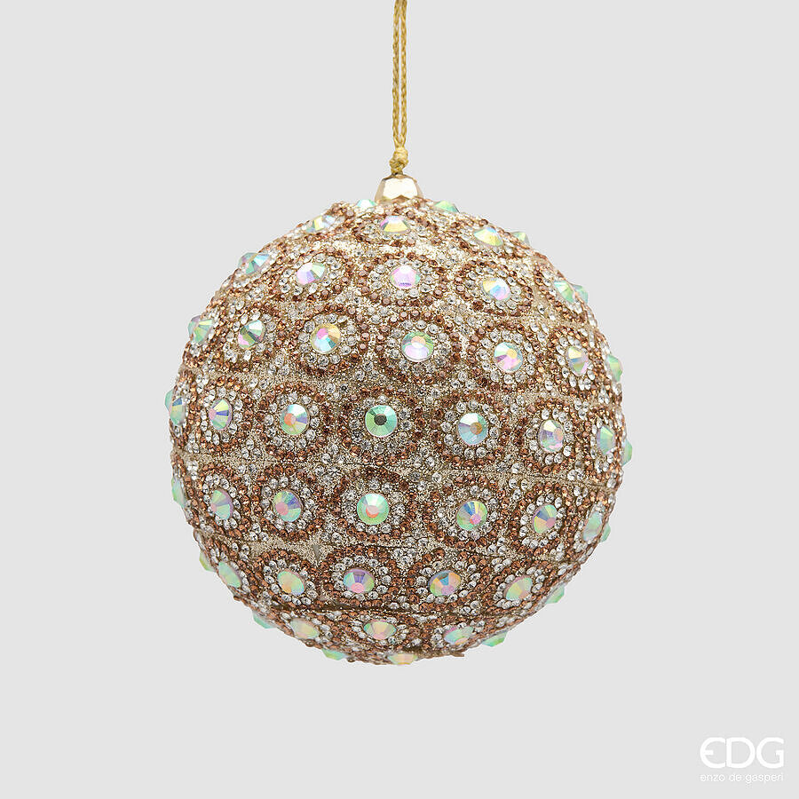EDG Enzo De Gasperi Weihnachtskugel Top Jewel Silver Gold Ø10 cm – Weihnachtsdekoration