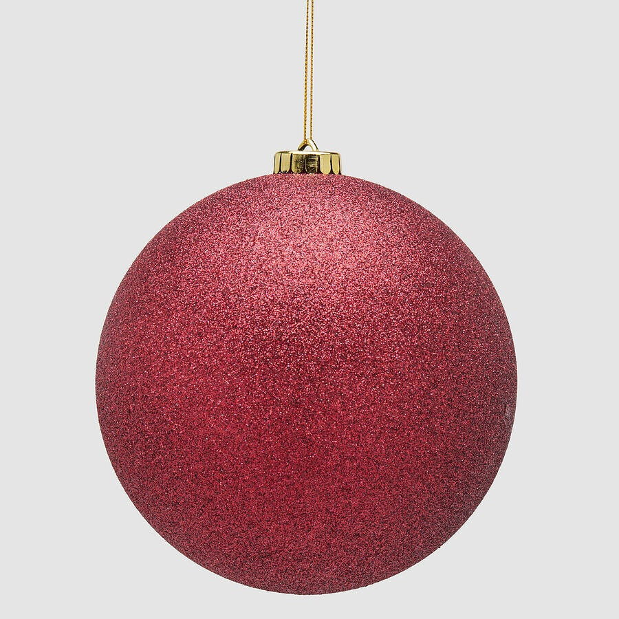 EDG Enzo De Gasperi Weihnachtskugel Glitter Burgundy Ø15 cm – Weihnachtsdekoration