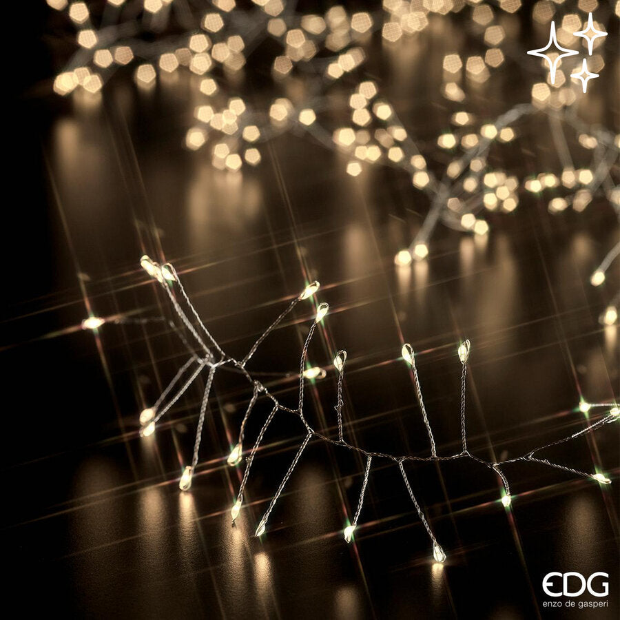 EDG Enzo De Gasperi Luci Natale MicroLed X 300 2 + 3 Mt Ivory