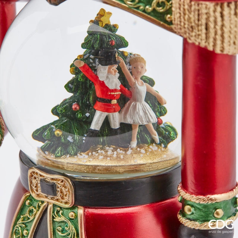 EDG Enzo De Gasperi Sferacqua Soldatino Natale con Led H 50 Cm D 13 Cm Multicolor