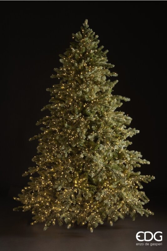 EDG Enzo De Gasperi Weihnachtsbaum Silberfarbene Fichte 5.000 LED H 240 cm D 166 cm IP44