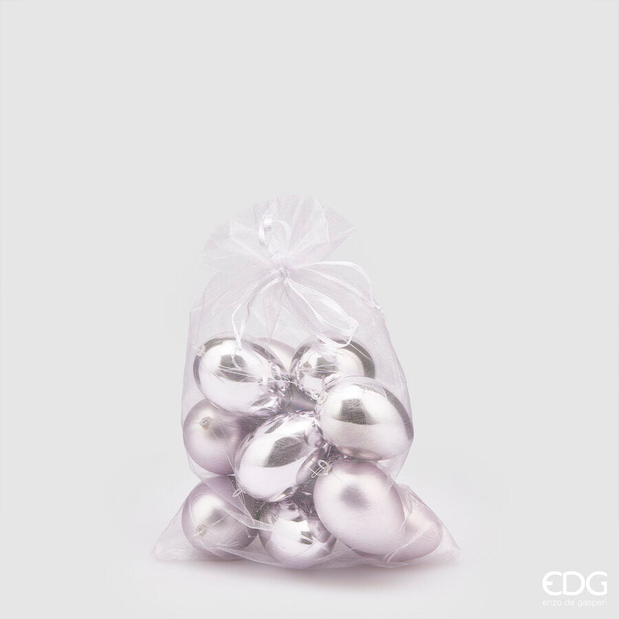 edg enzo de gasperi edg enzo de gasperi decorazione uovo chioccia opaco lucido cf 12 pz h 6 cm lavanda ean 8059824244741