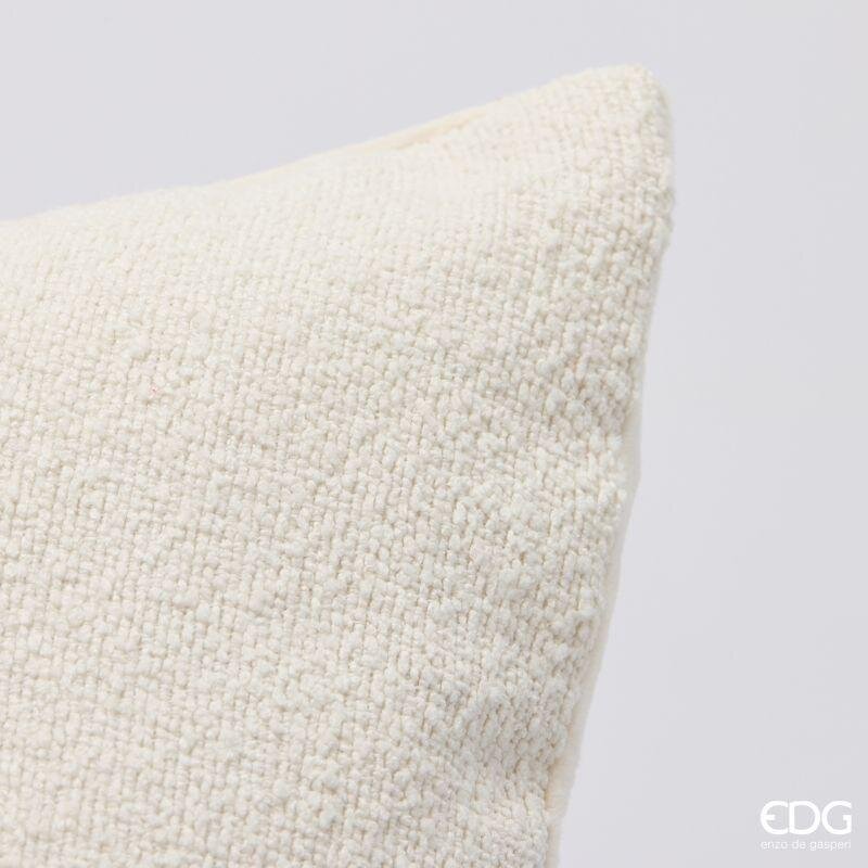 EDG Enzo De Gasperi Cuscino Agrifoglio Rettangolare White Green 50x30 cm – Decorazione di Natale