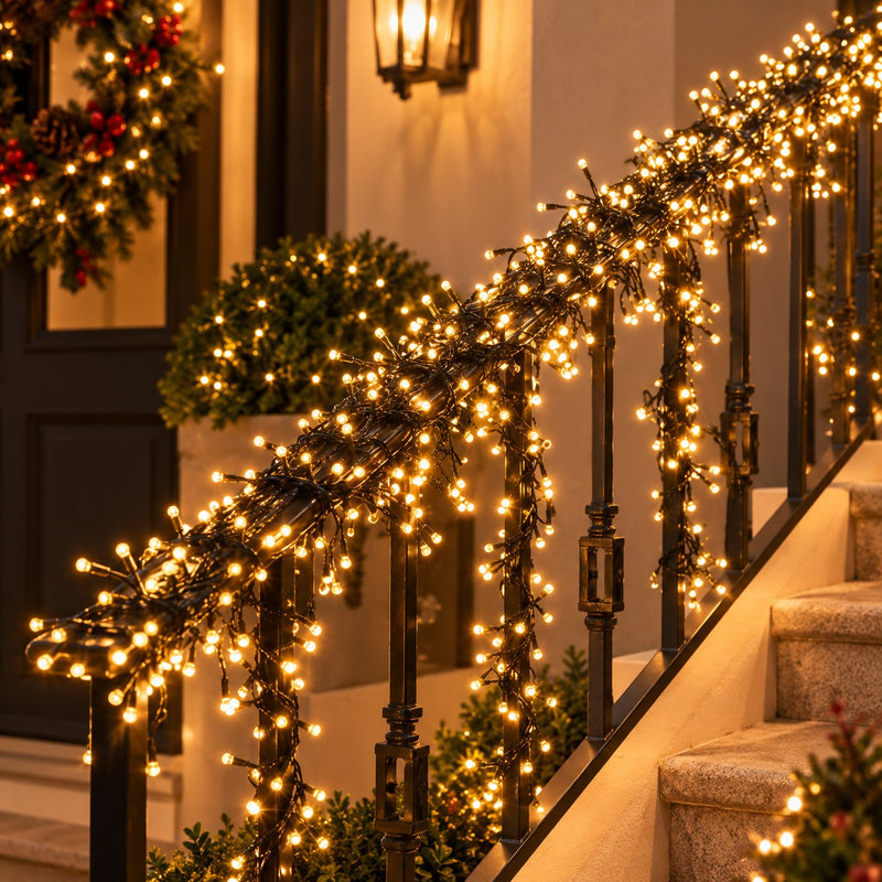 Ad Trend Catena Luminosa Natalizia 560 LED Bianco Caldo con Controller – Decorazione di Natale