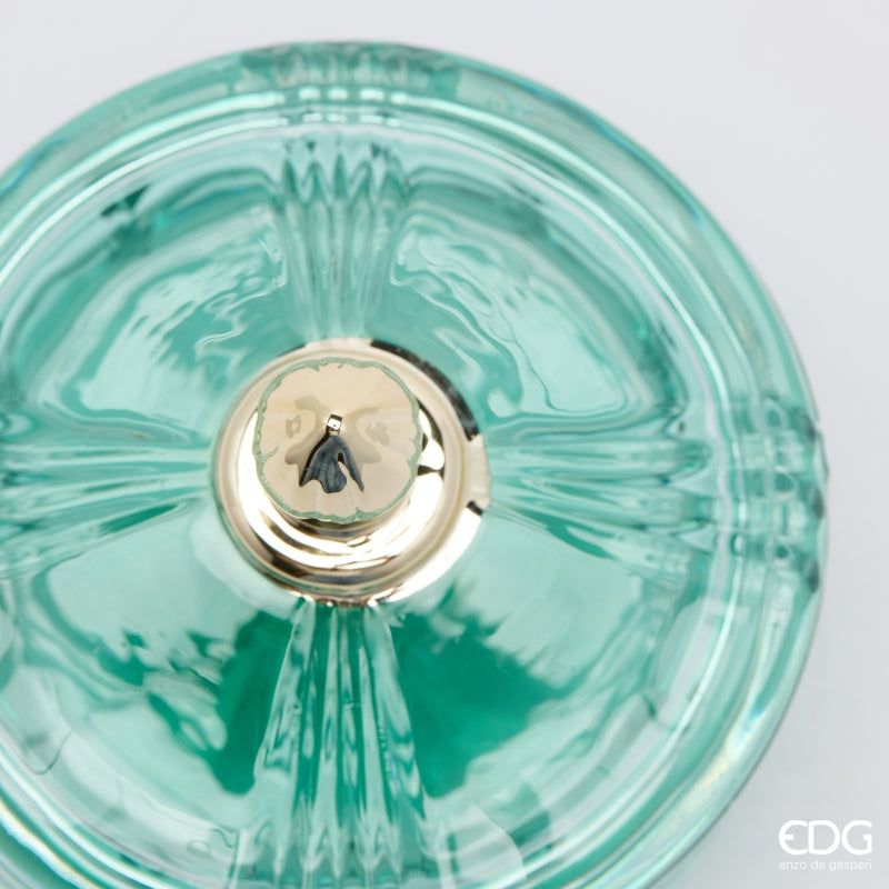 EDG Enzo De Gasperi Dekorativer Rundbehälter Grün H10,5 Ø10,5 cm – Weihnachtsdekoration