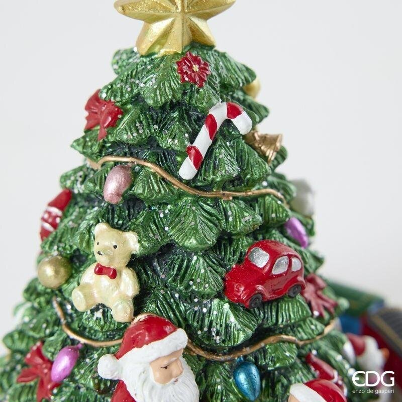 EDG Enzo De Gasperi Weihnachtskarussell Zug mit Kiefer H17 Ø15,5 cm Grün – Weihnachtsdekoration