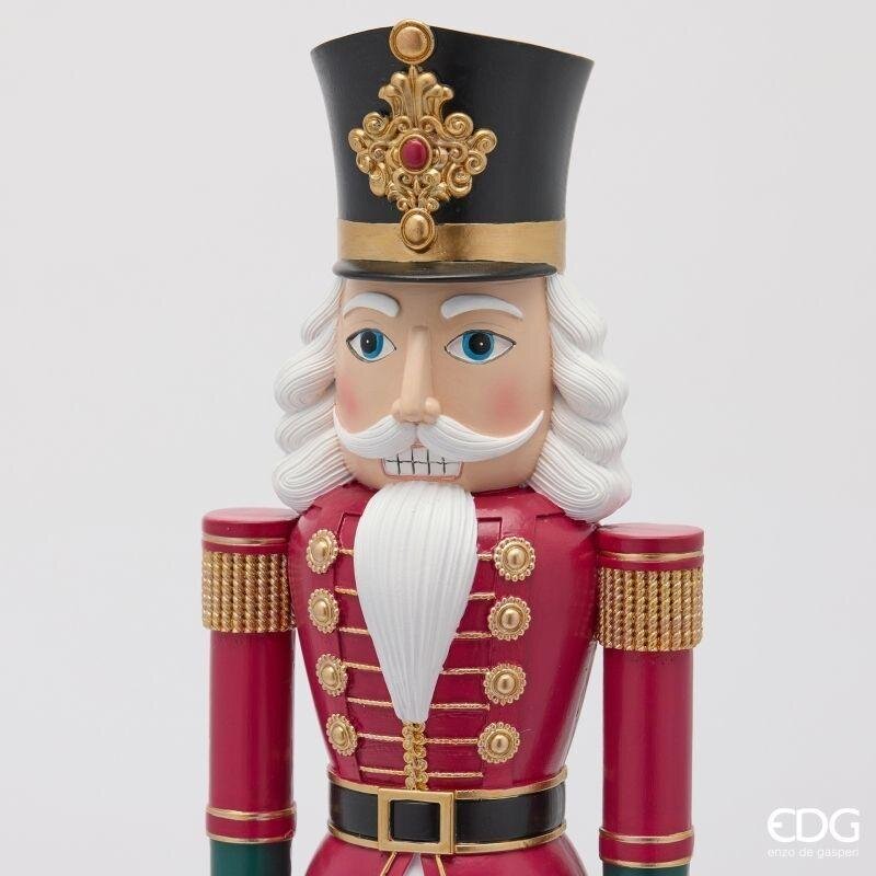 EDG Enzo De Gasperi Soldatino Natalizio H61 Ø14 cm Bianco Rosso – Decorazione di Natale