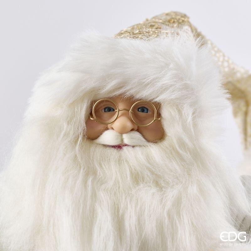 EDG Enzo De Gasperi Decoro Babbo Natale White Gold H46 cm – Weihnachtsdekoration