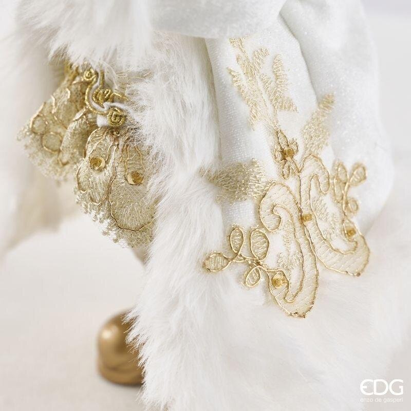 EDG Enzo De Gasperi Weihnachtsdeko Weihnachtsmann White Gold H31 cm – Weihnachtsdekoration