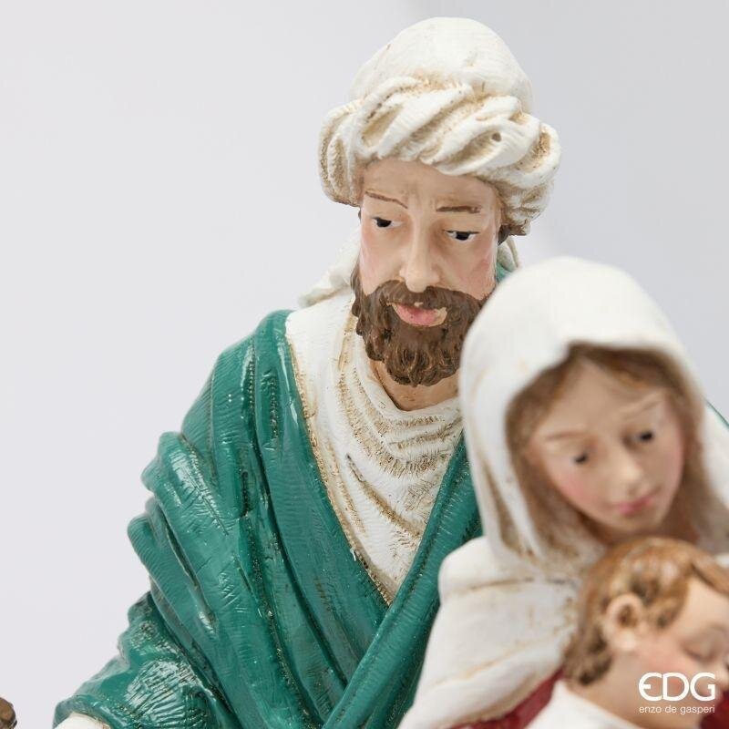 EDG Enzo De Gasperi Decoro Natività Green Red 32x34x18 cm – Decorazione di Natale
