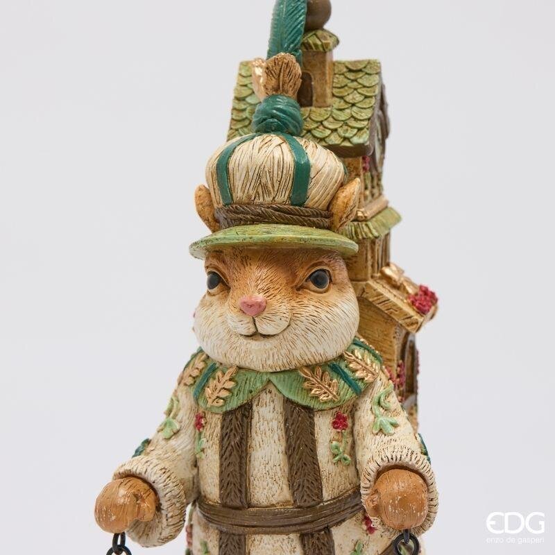 EDG Enzo De Gasperi Scoiattolo Natalizio H22x9x15 cm Nocciola – Decorazione di Natale