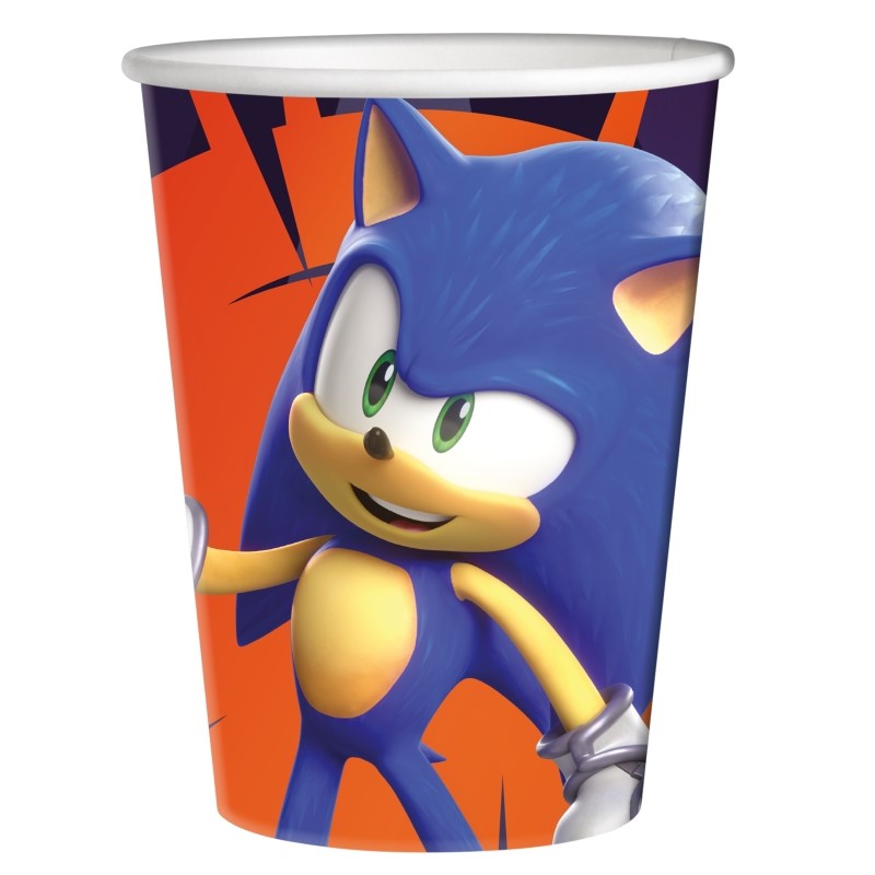 big party big party bicchieri carta sonic prime 250 cc cf 8 pz ean 8435743002226