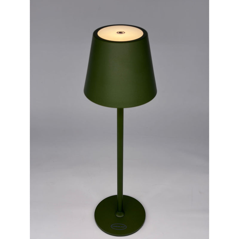L'Arcolaio LED-Leuchte Touch Aufladbar H 38 cm 10 x 10 cm IP54 Round Pro Olive