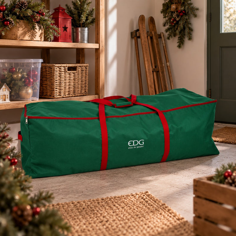 EDG Enzo De Gasperi Borsone per Albero di Natale H 50 Cm L 120 Cm L 38 Cm Verde