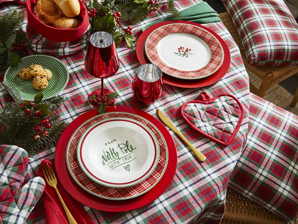 tognana tognana servizio natale tavola atollo north pole 18 pz rosso verde ean 8056444339093