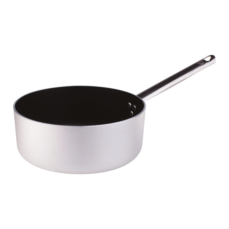 AGNELLI Kasserole mit flachem Boden Aluminium Antihaft 1 Griff Ø 24cm