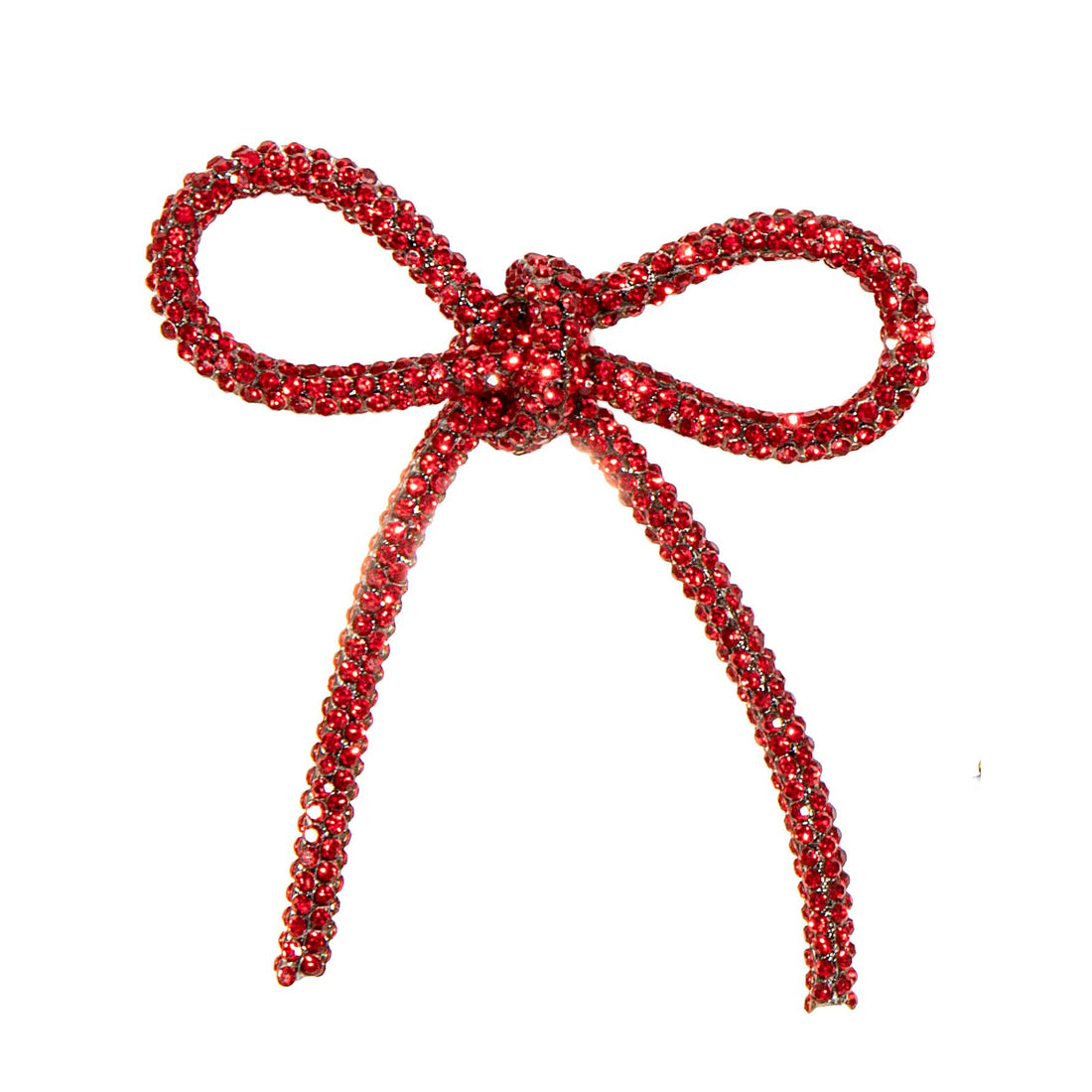 Piovaccari Weihnachtsschleife Bows with Diamonds Rot 6,5xH7 cm – Dekorative Schleife mit Diamanten für Weihnachtsbaum, Dekorationen und Geschenkverpackungen