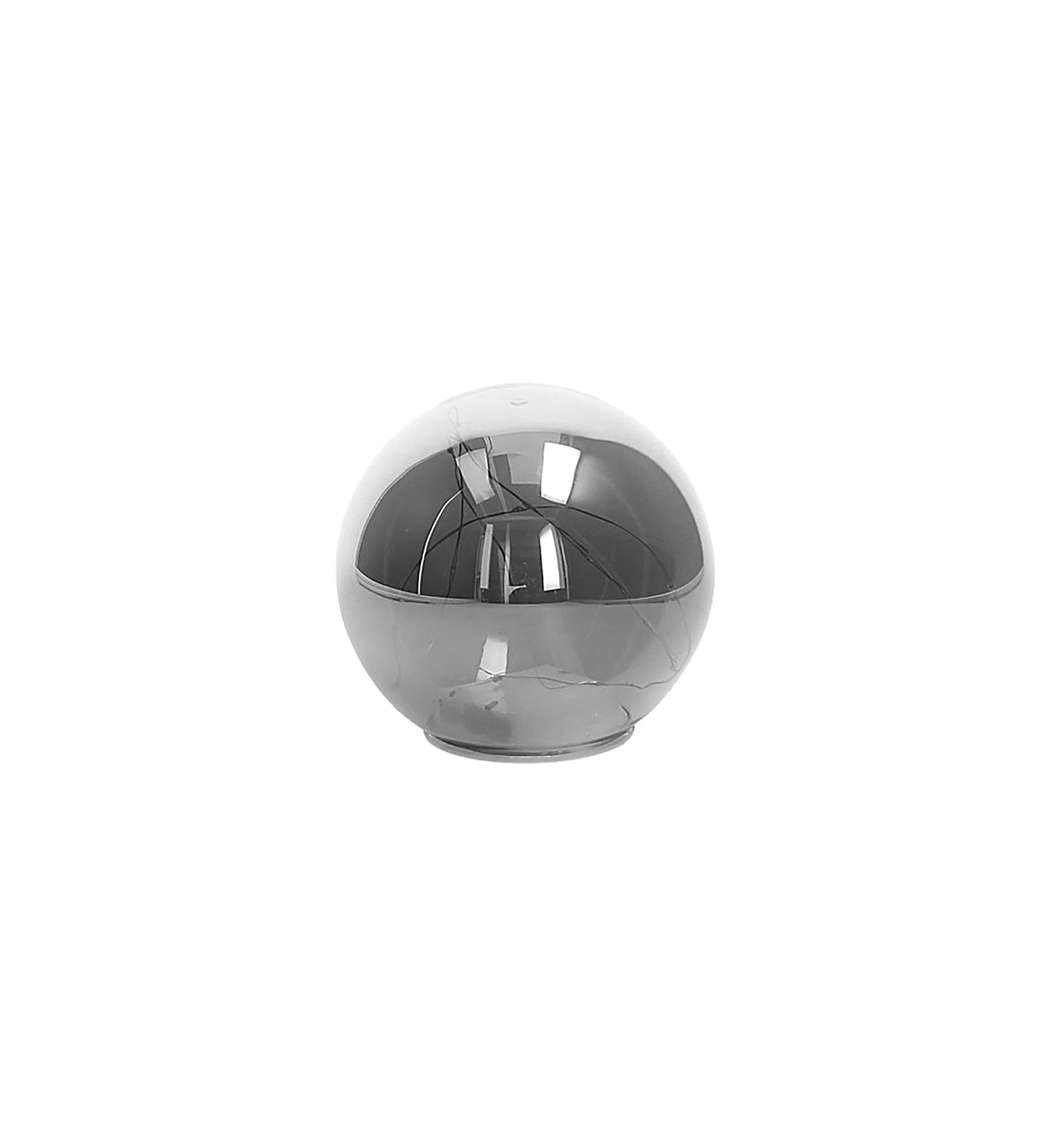 tognana tognana sfera natale con led d 15 cm christmas smoke vetro grigio ean 8056444025972