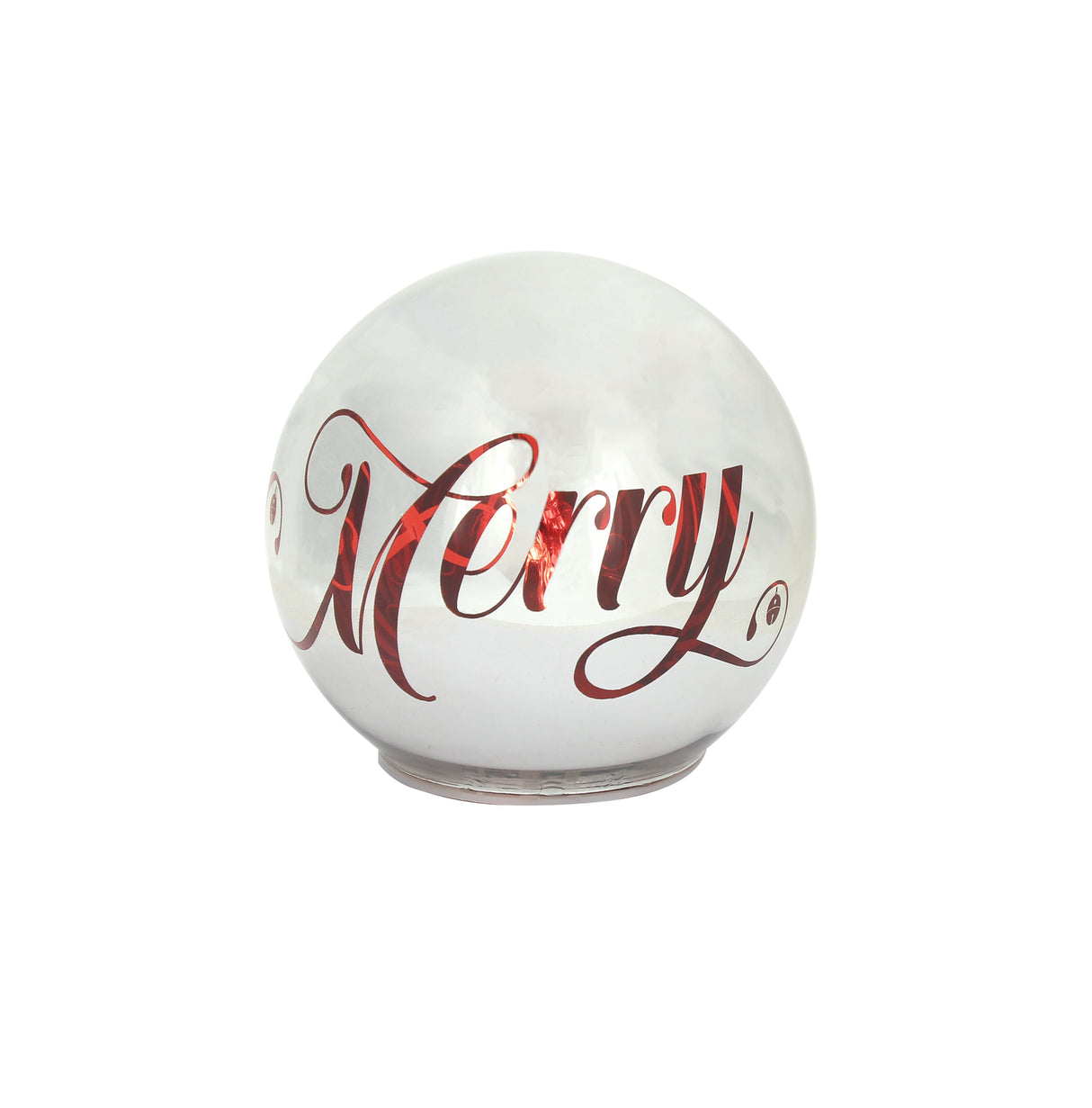 tognana tognana sfera natale con led d 18 cm christmas mirror silver vetro rosso ean 8056444359442