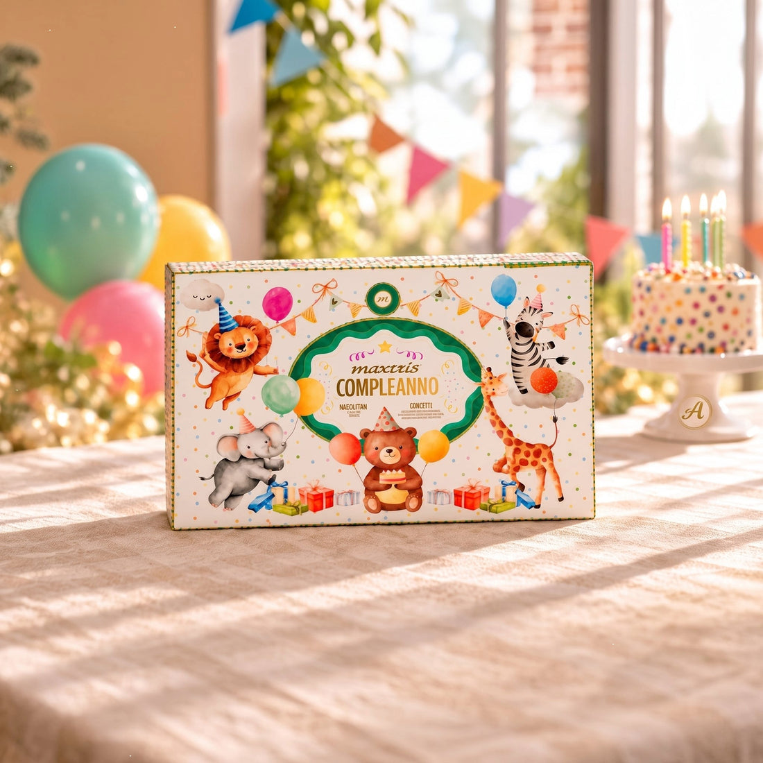 Maxtris Compleanno Mix Box – Einzeln verpackte Pralinen und Dragees in Geschenkverpackung 350 g