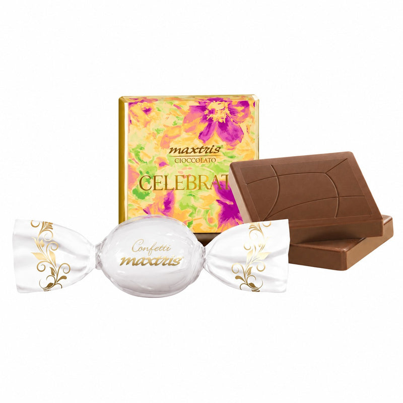 Maxtris Compleanno Mix Box – Einzeln verpackte Pralinen und Dragees in Geschenkverpackung 350 g