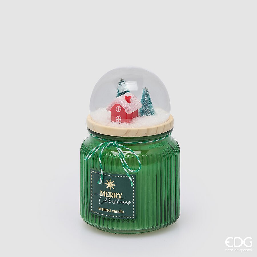 EDG Enzo De Gasperi Duftkerze mit Kuppel Cardamom Snaps H15 Ø10 cm – Weihnachtsdeko