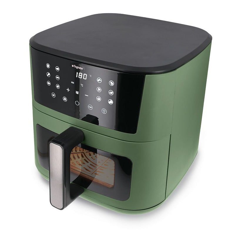 Tognana Iridea Friggitrice ad Aria 10 Litri Verde con Doppia Resistenza – Friggitrice ad Aria per Cottura Pratica e Veloce