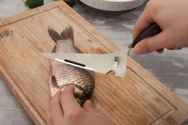 Salvinelli Santoku-Schere 25 cm Edelstahl