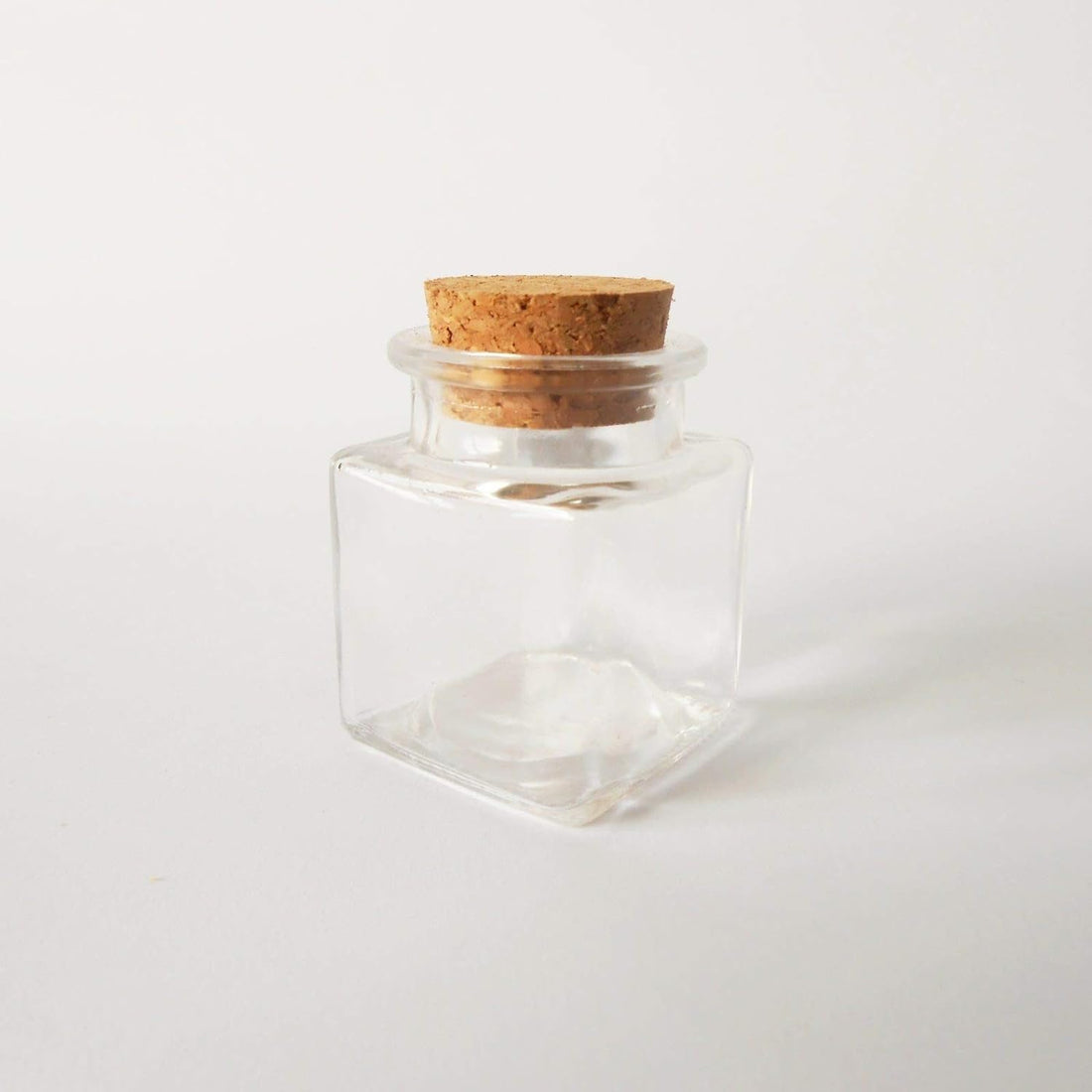 L'Arcolaio 12 x Quadratische Glaskanne mit Korkdeckel 4x4x4 cm