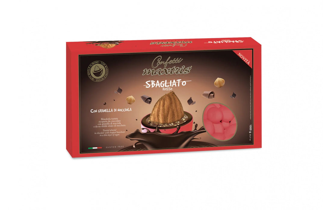 Maxtris Dragees Rosso Sbagliato Haselnussbruch 1 Kg