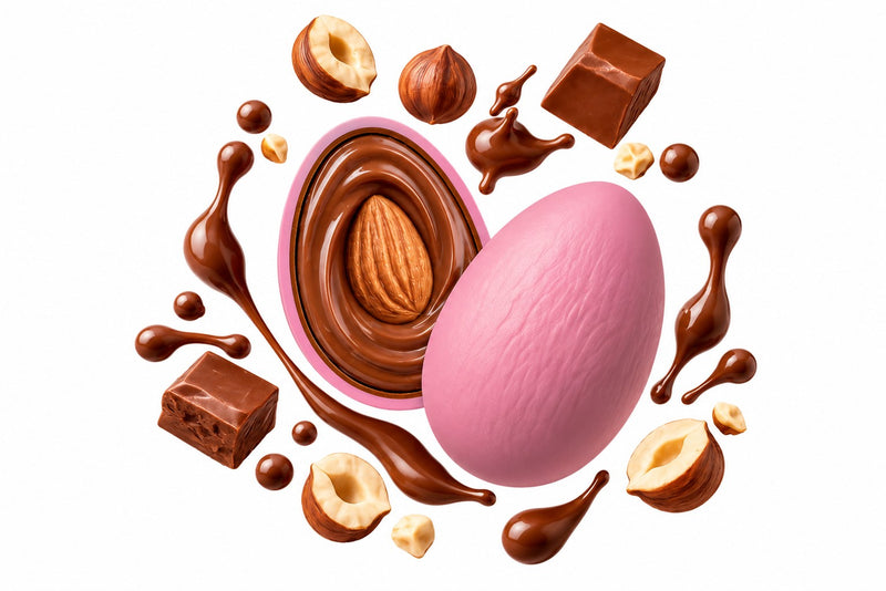 Maxtris Dragees Creamy Max Gianduia Rossi 1 kg – Dragees mit Gianduia-Geschmack für Hochzeiten, Zeremonien, Feste und Dragée-Boxen