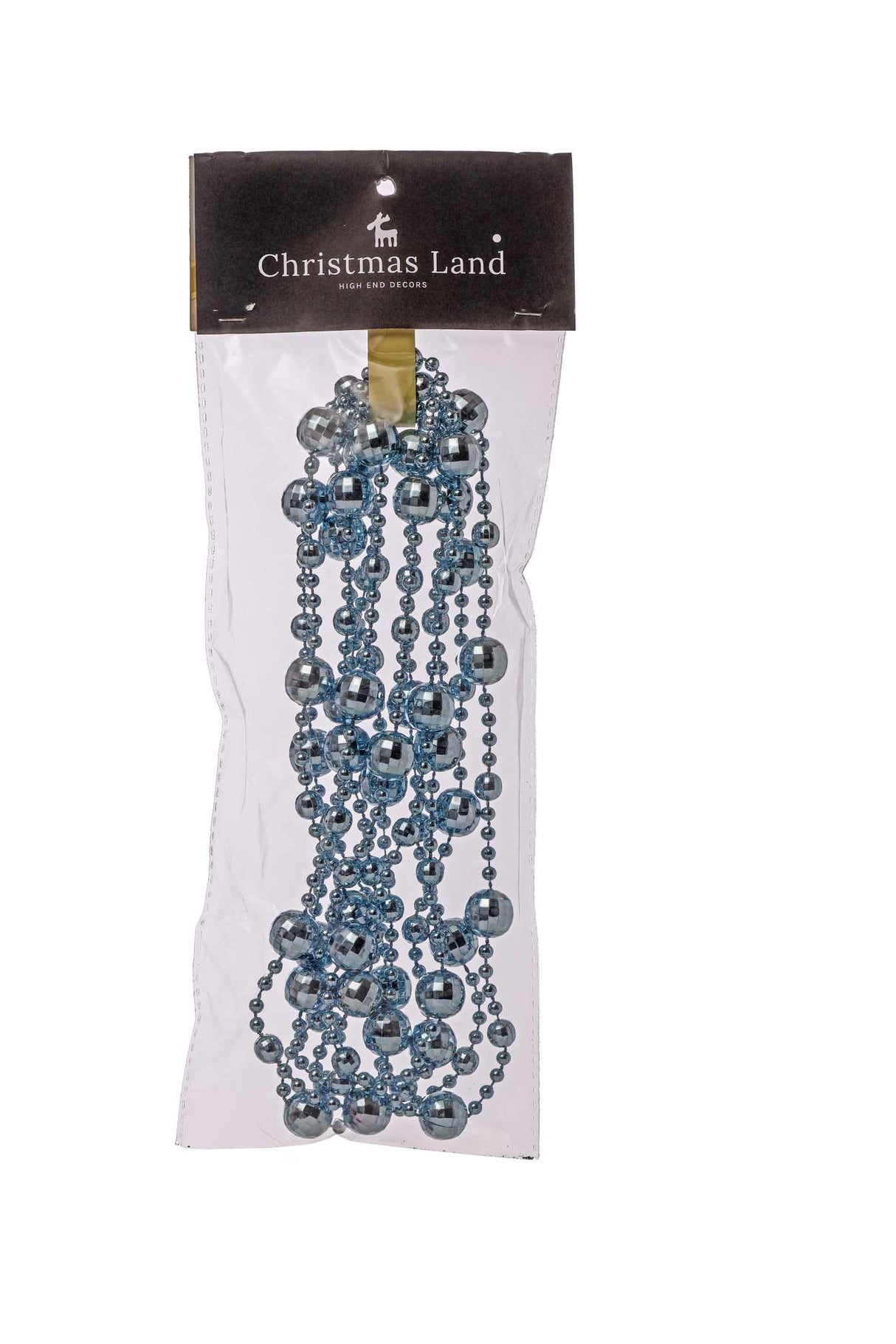ARPIMEX Weihnachtsperlenkette Kunststoff D 14 Mm 2,7 Mt Blau