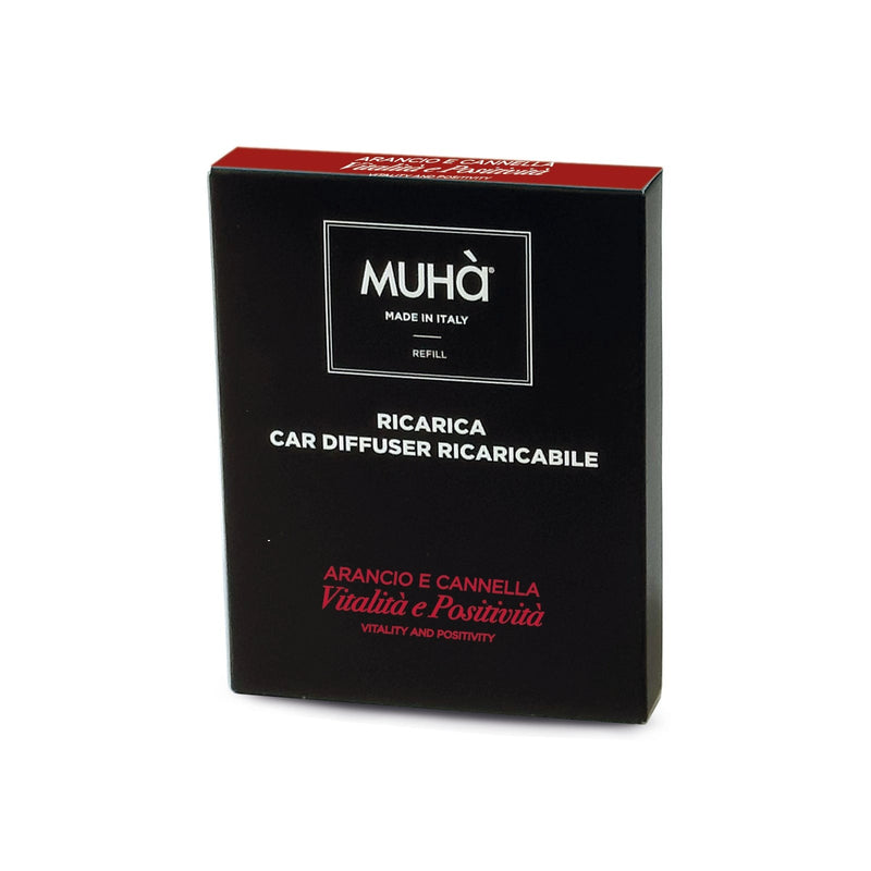 Muhà Refill Profumatore Auto Arancio e Cannella Ricarica Profumatore