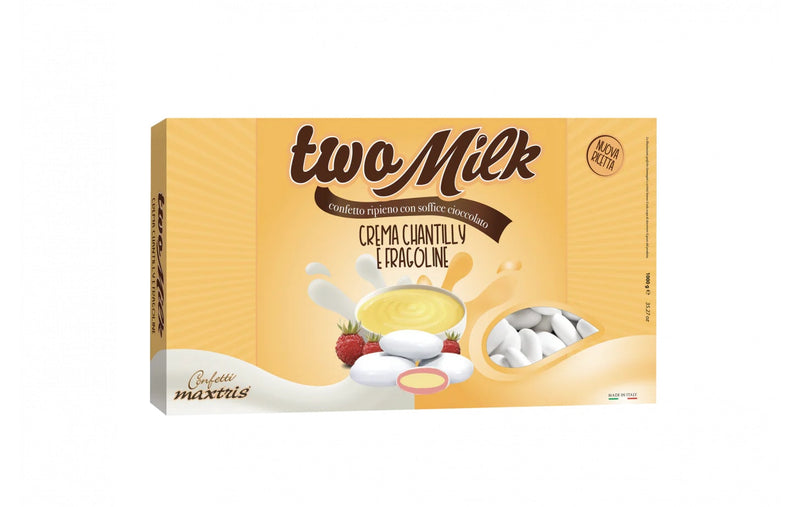 Maxtris Konfetti Two Milk Crema Chantilly und Erdbeeren 1 kg