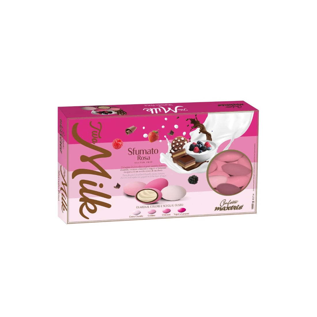 Maxtris Dragees Two Milk Sfumato Rosa 1 Kg