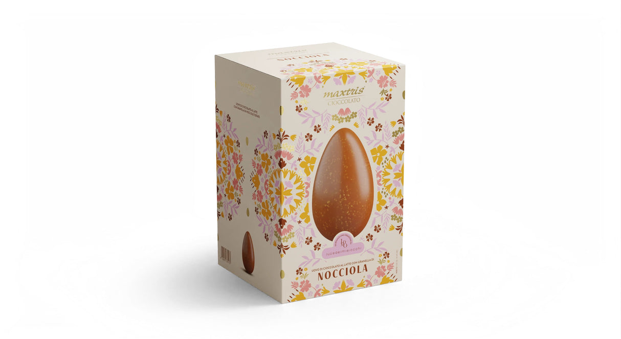 maxtris maxtris uovo di pasqua cioccolato al latte granella nocciola 450 gr ean 8022470871104