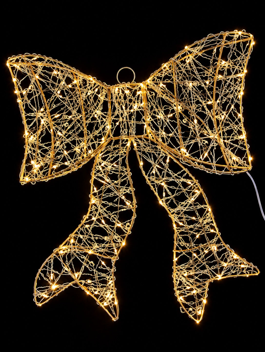 Ad Trend Weihnachtsschleife mit 200 LED für Innen- und Außenbereich 32 × 39,5 cm Warmweiß