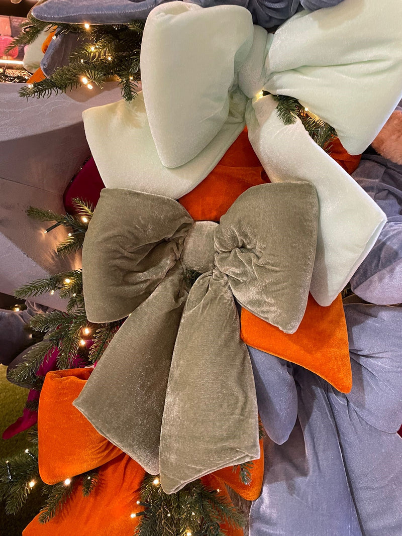 ARPIMEX Weihnachtsschleife Samt 30 Cm Hellgrün
