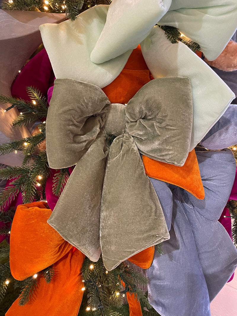 ARPIMEX Weihnachtsschleife Samt 40 Cm Hellgrün