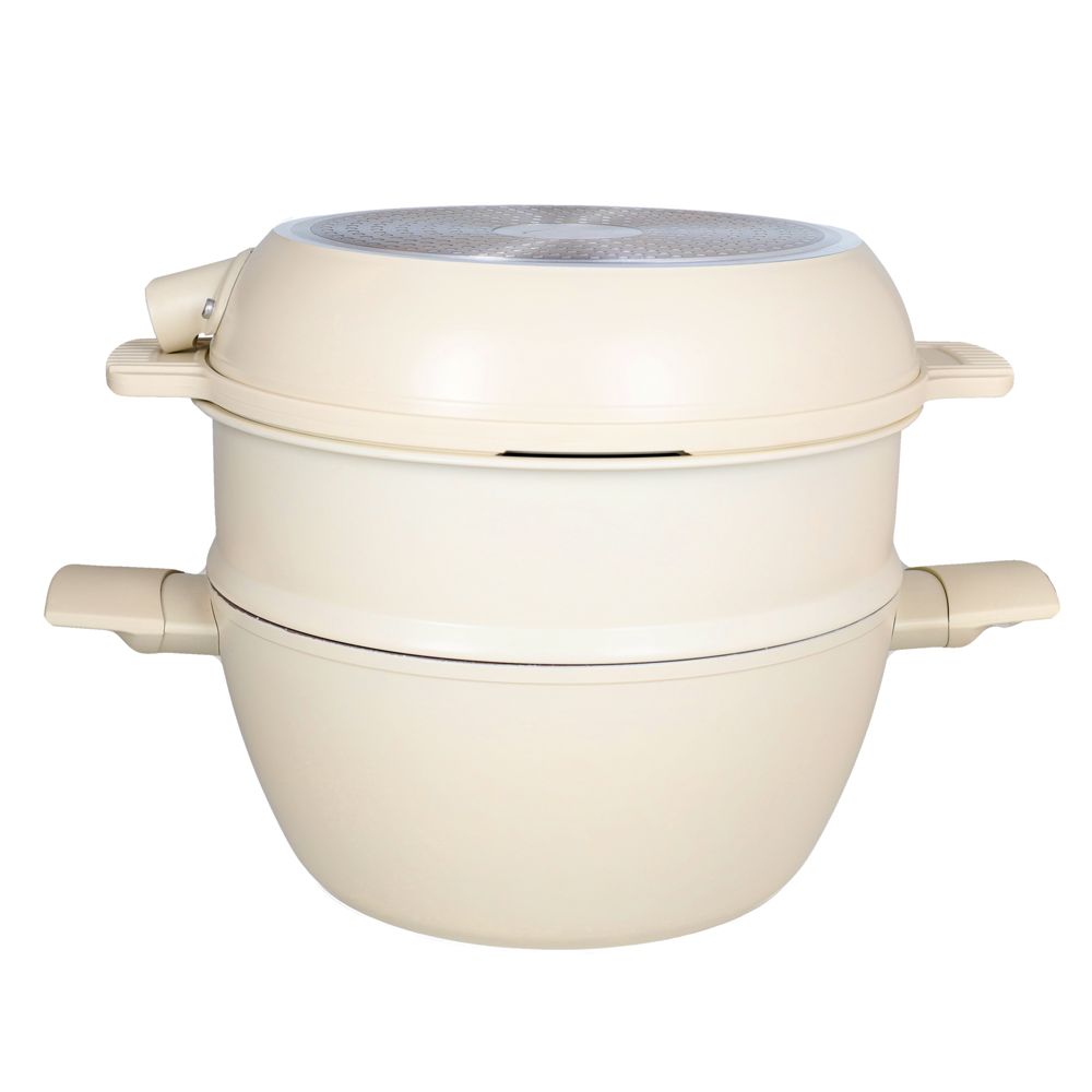 Tognana Batteria di Pentole 11 Pezzi Modulo Champagne in Alluminio Beige – Set Pentole e Casseruole per la Cucina