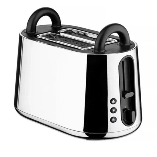 Alessi Toaster Toru Schwarz aus Edelstahl und Thermoplastharz