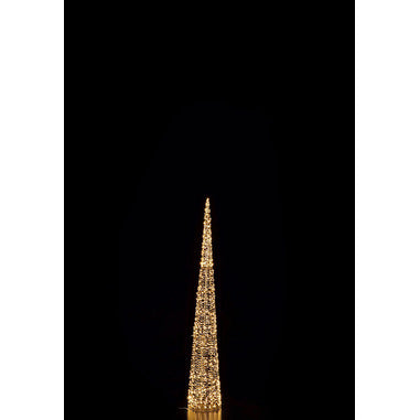 Ad Trend Weihnachtsbaum aus Eisen und PE Gold mit 600 LED H 150cm