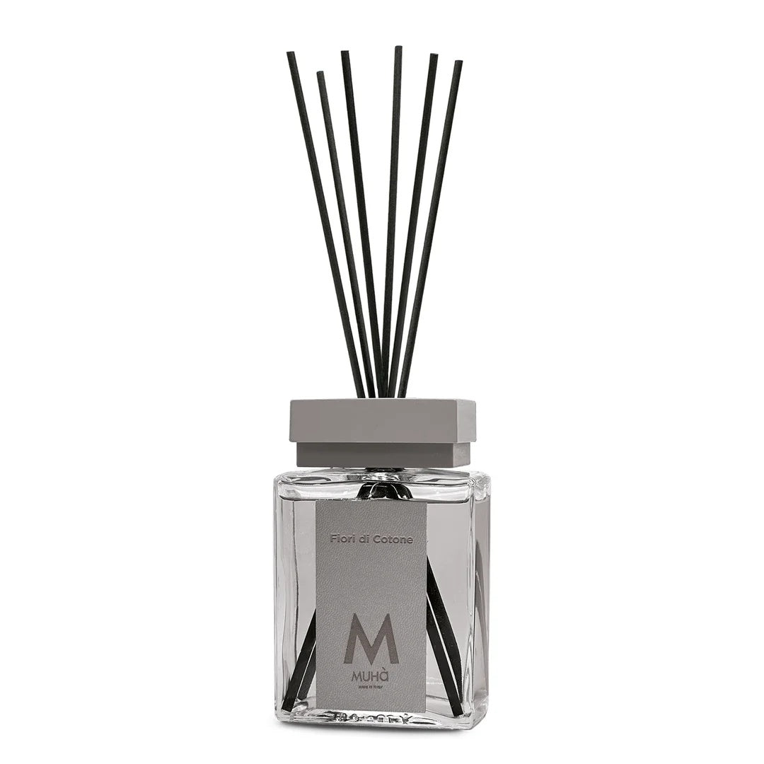 Muhà Luxe Perfume Raumduft mit Stäbchen Baumwollblüten 200 ml