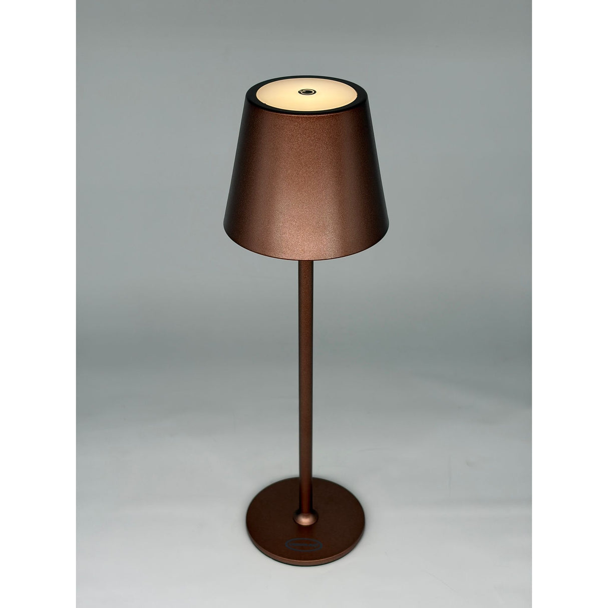 L'Arcolaio LED Lampe Touch Aufladbar H 38 cm 10 x 10 cm IP54 Round Pro Bronzebraun