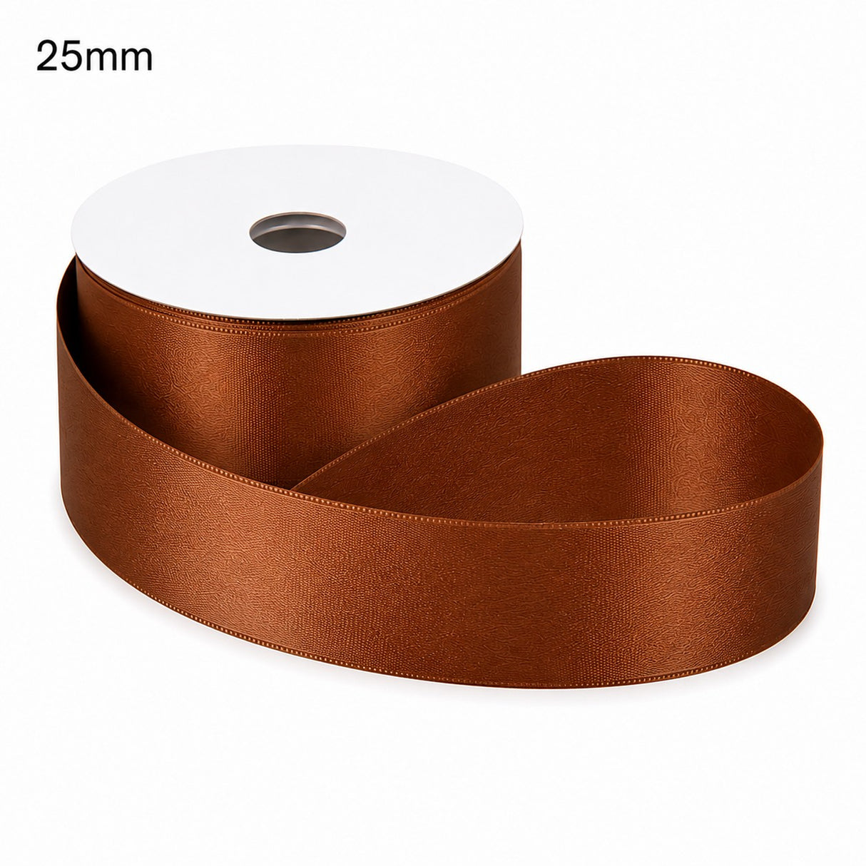 ETM Doppelsatin-Schleifenband Farbe Mocha Mousse 25 mm x 50 m