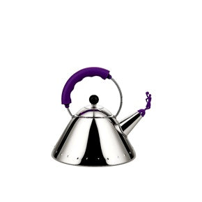 alessi alessi bollitore 200 cl in acciaio d 22 cm con manico e fischietto in pa viola ean 8003299471669